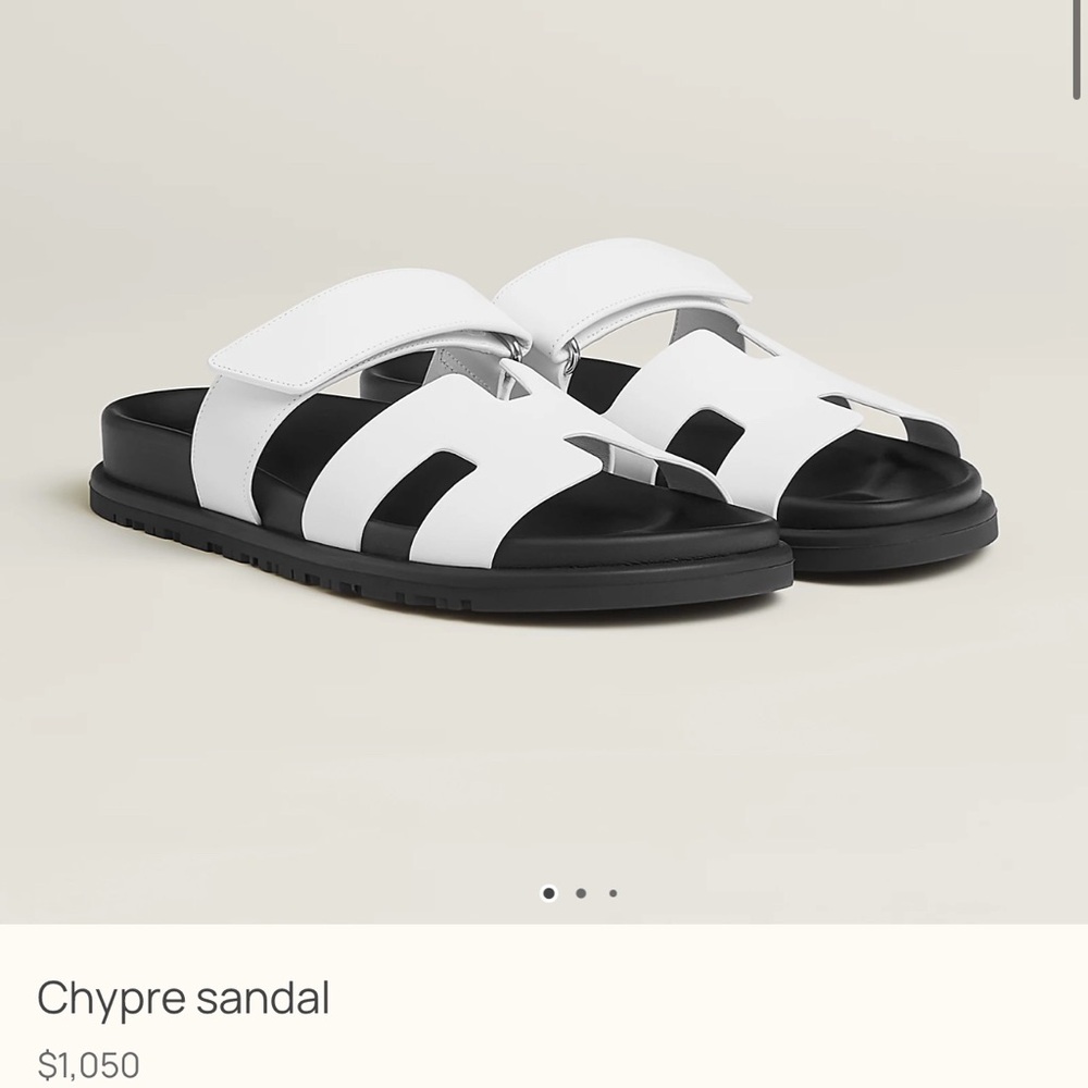 SOLD❌Hermes Chypre Sandals in Black and White